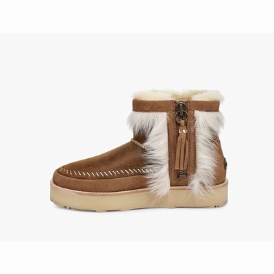 Botas UGG Fluff Punk Mulher Marrom | PT-RBFVS